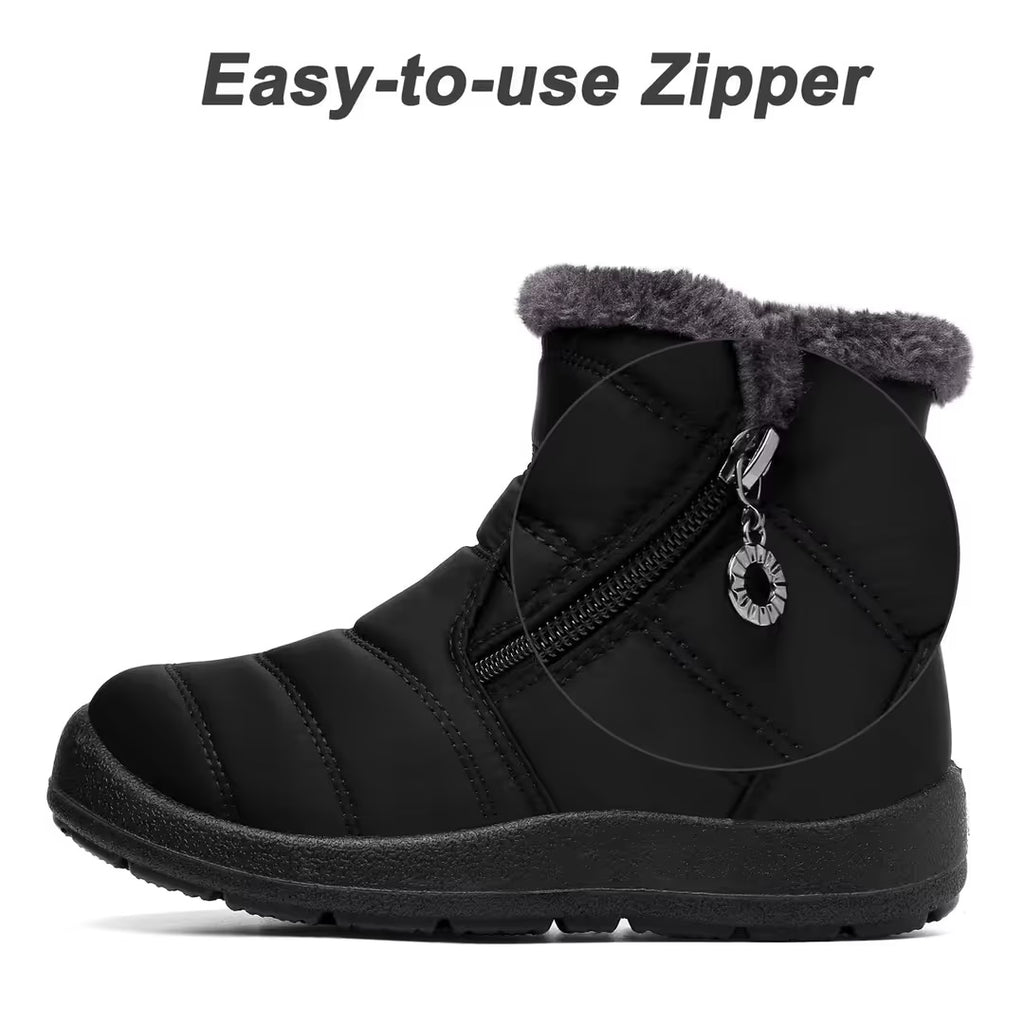 Botas de Nieve Impermeables para Mujer – Negras