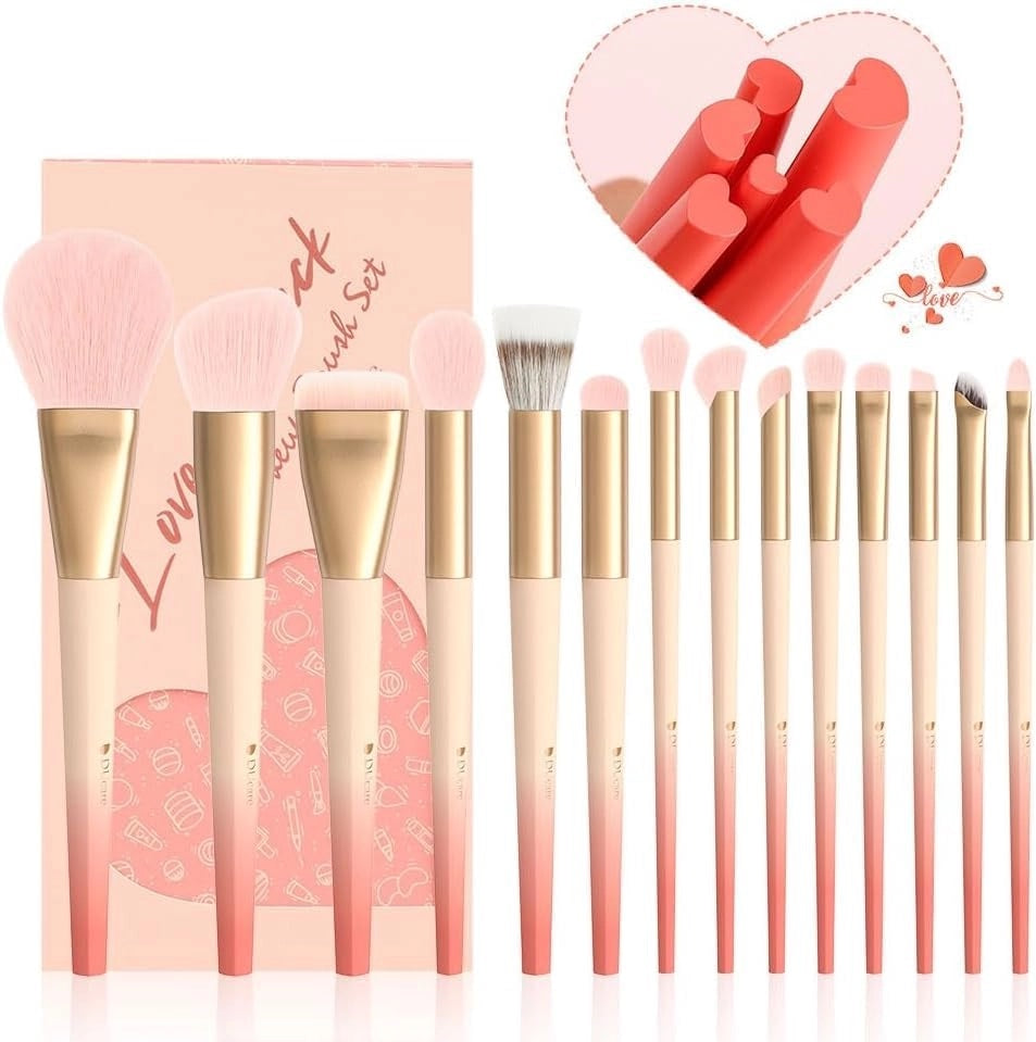 Juego de brochas de maquillaje con estuche