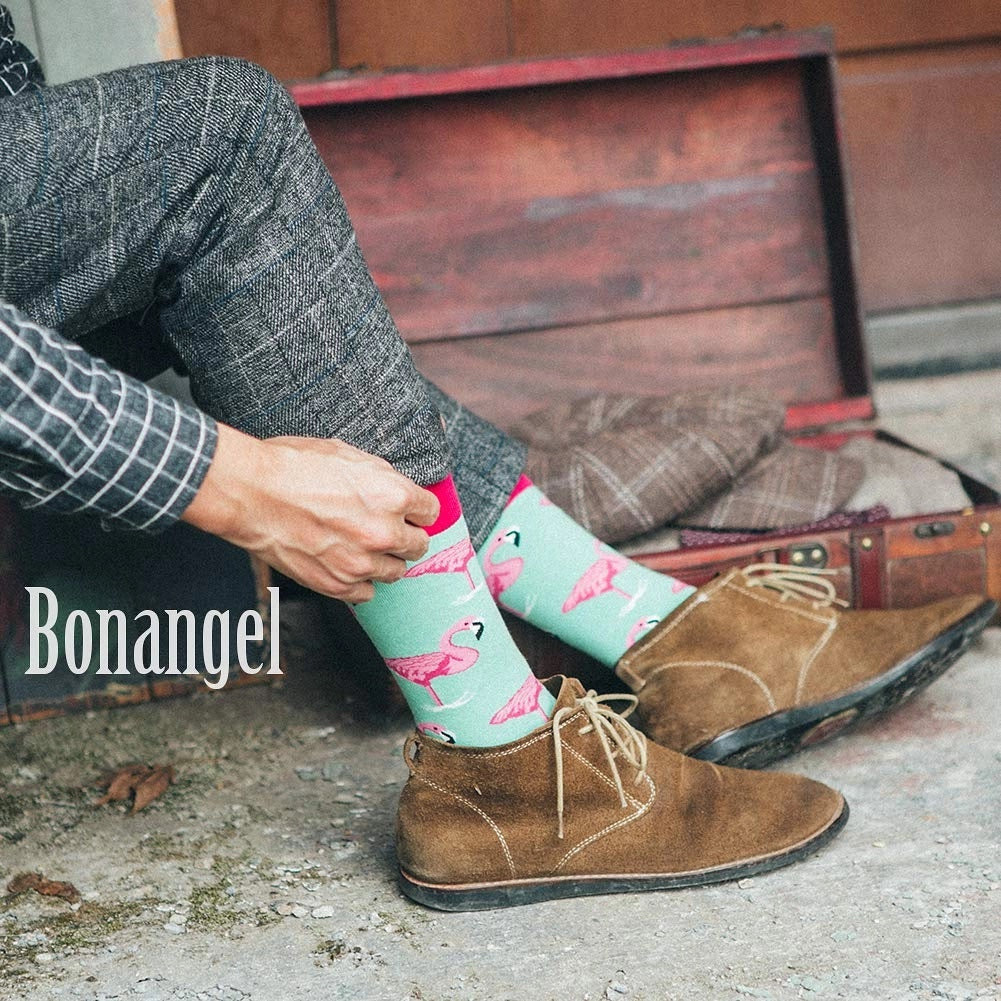 Calcetines de algodón BONANGEL con estampados divertidos para hombre