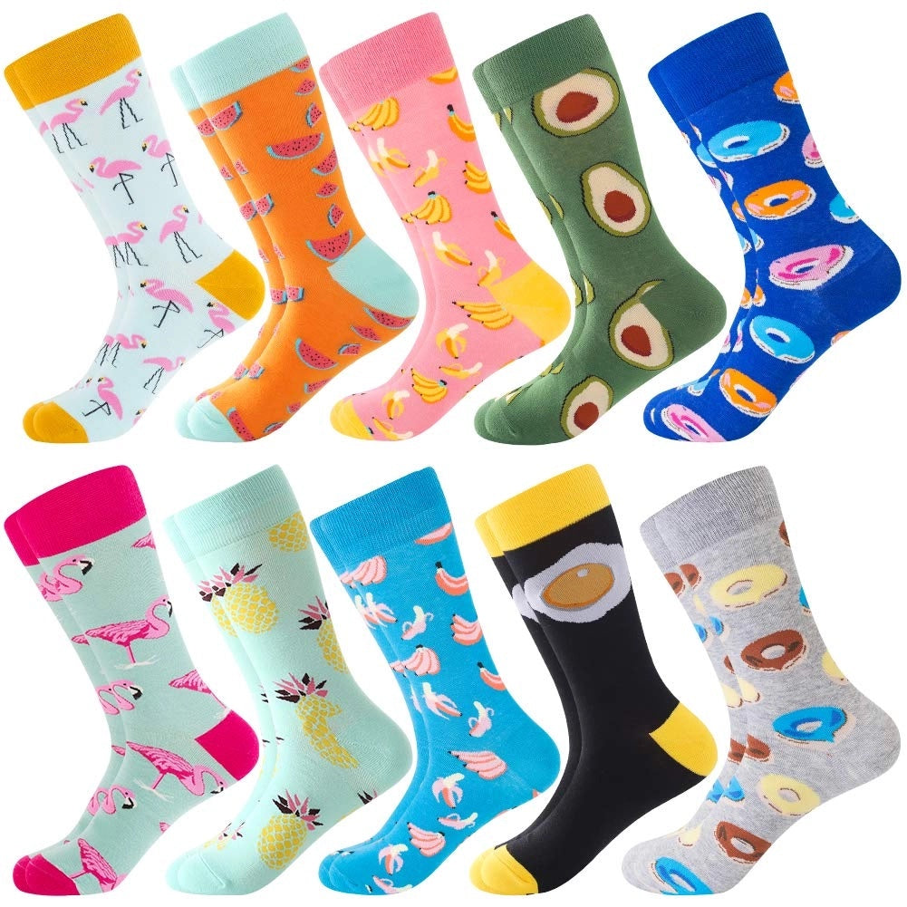 Calcetines de algodón BONANGEL con estampados divertidos para hombre