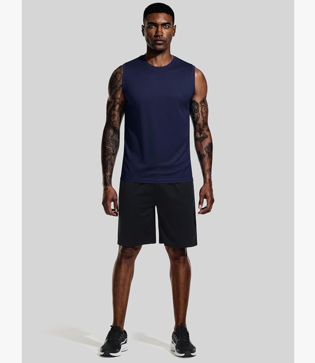 Pack 3 Camisetas Deportivas Sin Mangas Hombre – Transpirables para Gym y Running