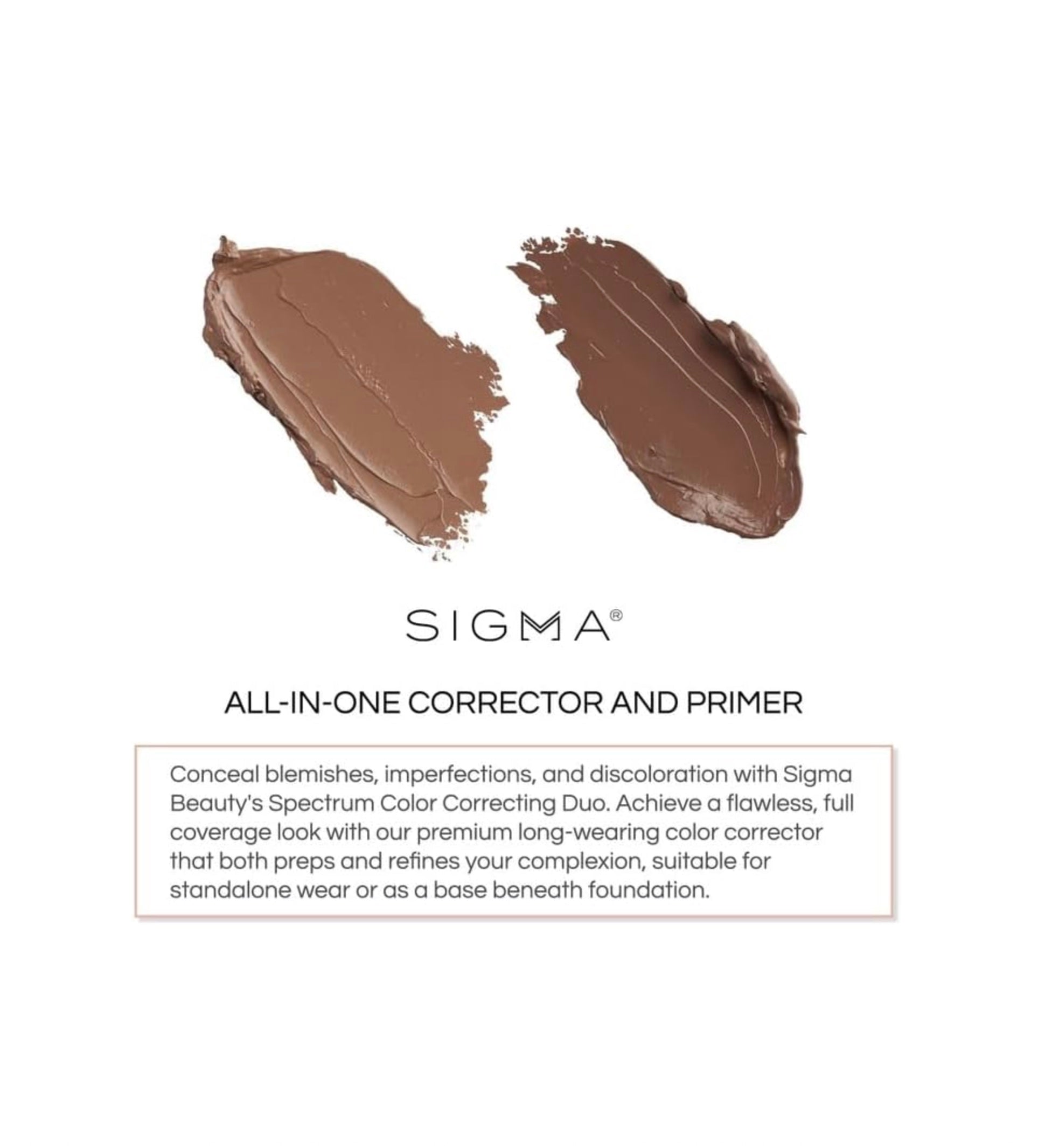 Sigma Corrector y prebase 2 en 1 para ojeras
