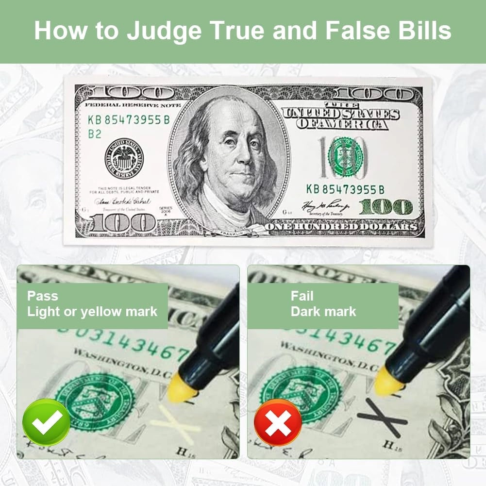 Detector de billetes, detector de billetes falsos, 5 unidades