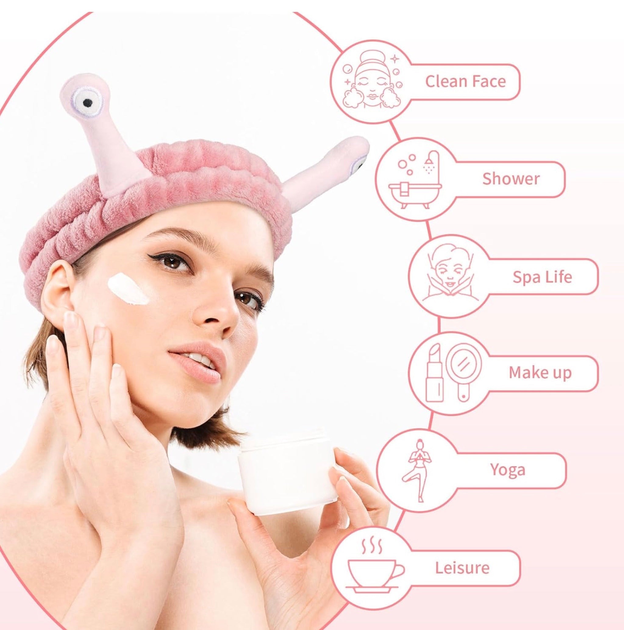 Diadema elástica para el cabello con diseño de caracoles de palma