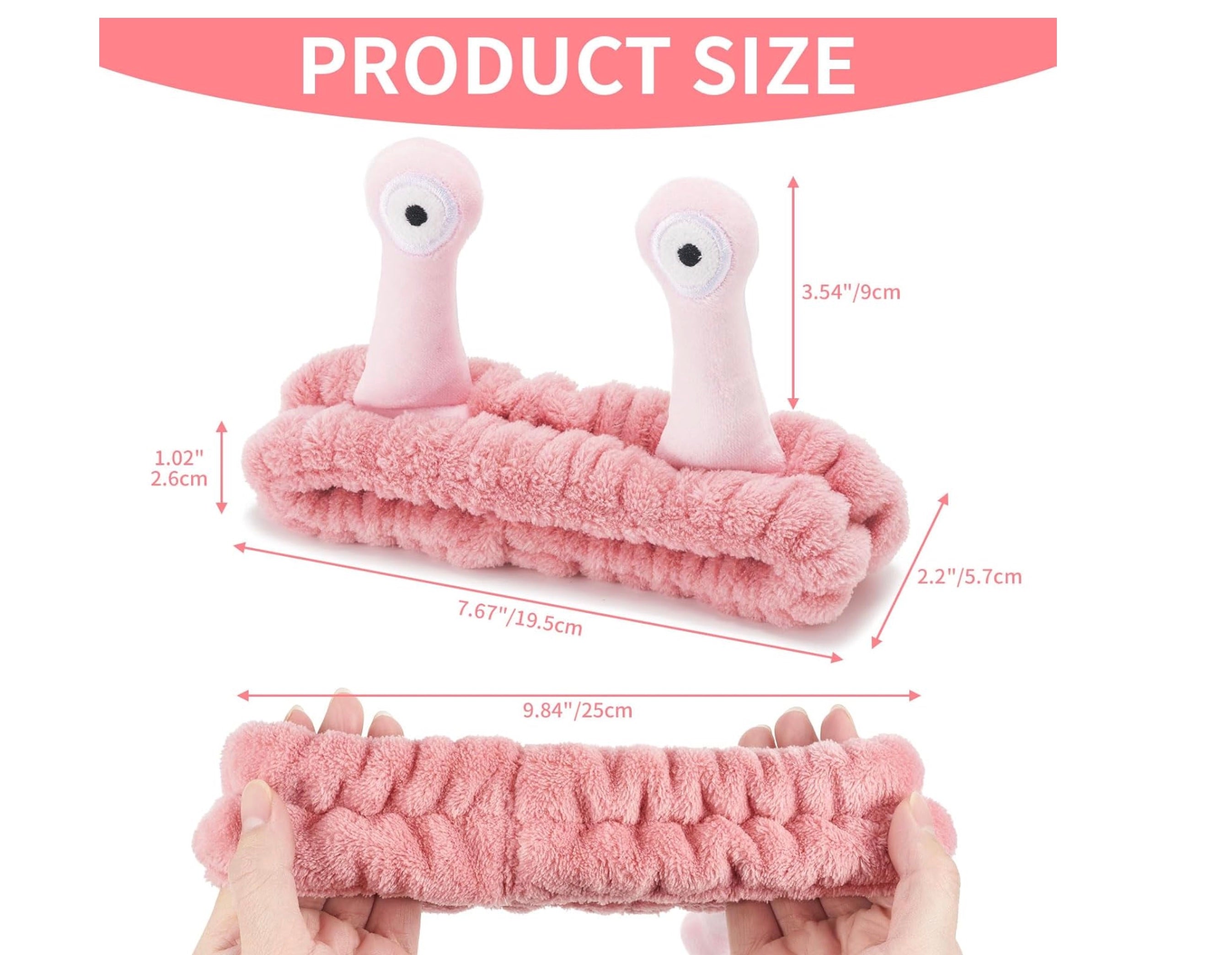 Diadema elástica para el cabello con diseño de caracoles de palma