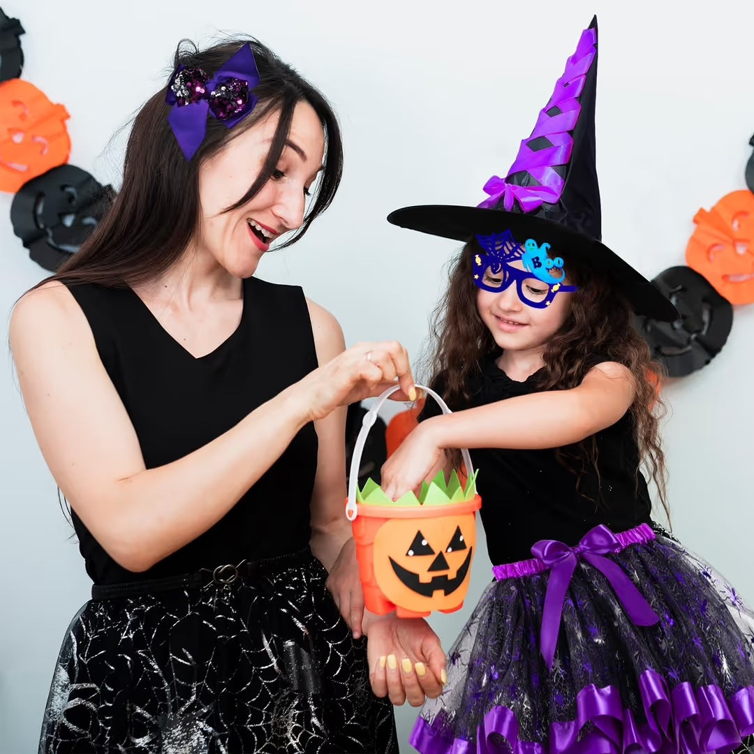 Disfraz de Bruja Infantil con Falda, Sombrero y Escoba