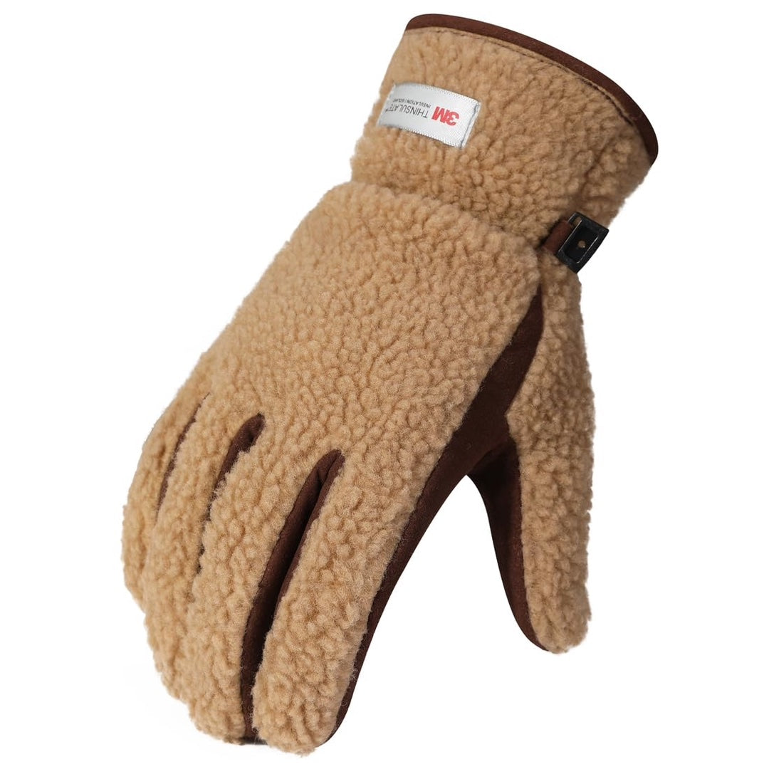 Guantes de invierno de piel de oveja