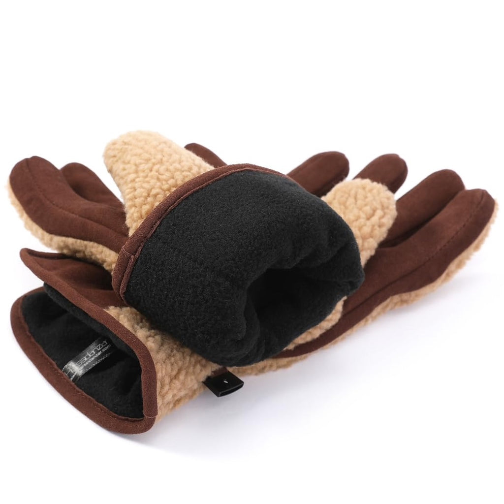 Guantes de invierno de piel de oveja