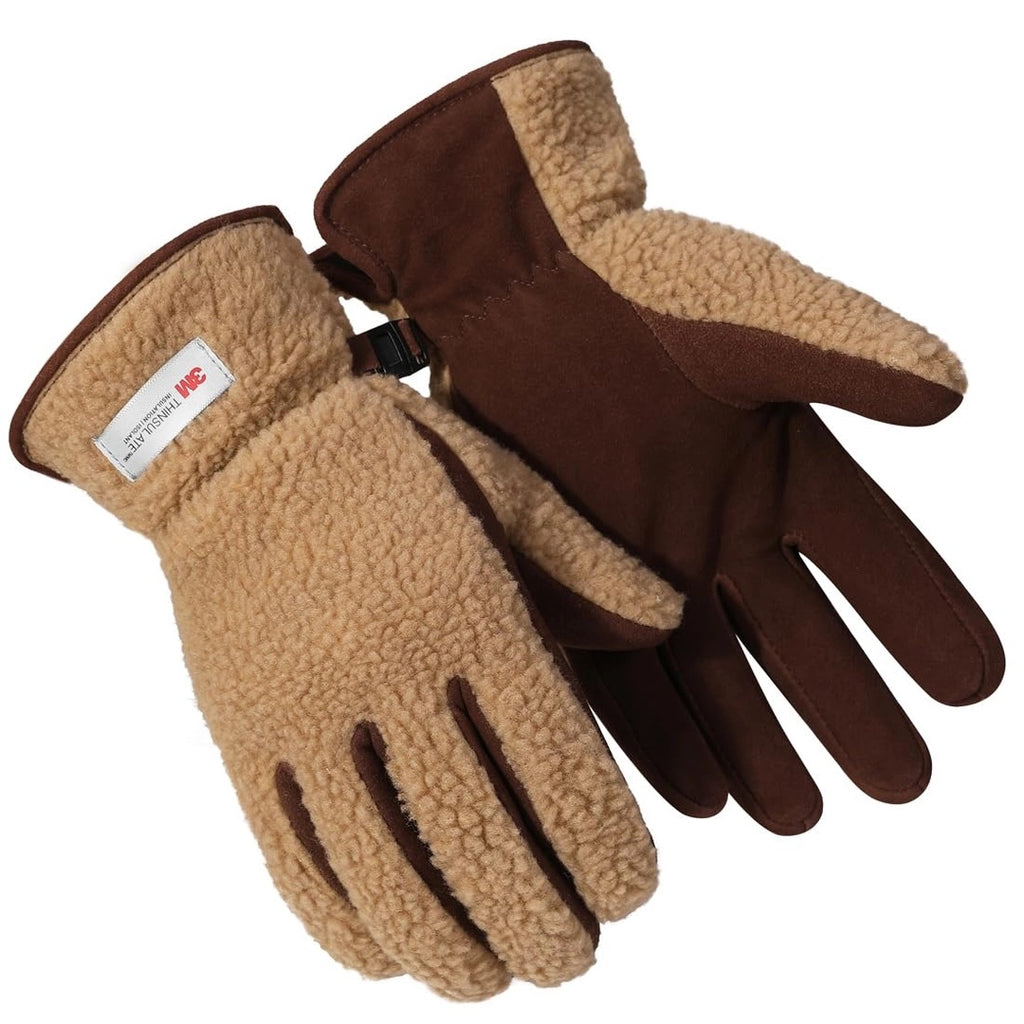 Guantes de invierno de piel de oveja