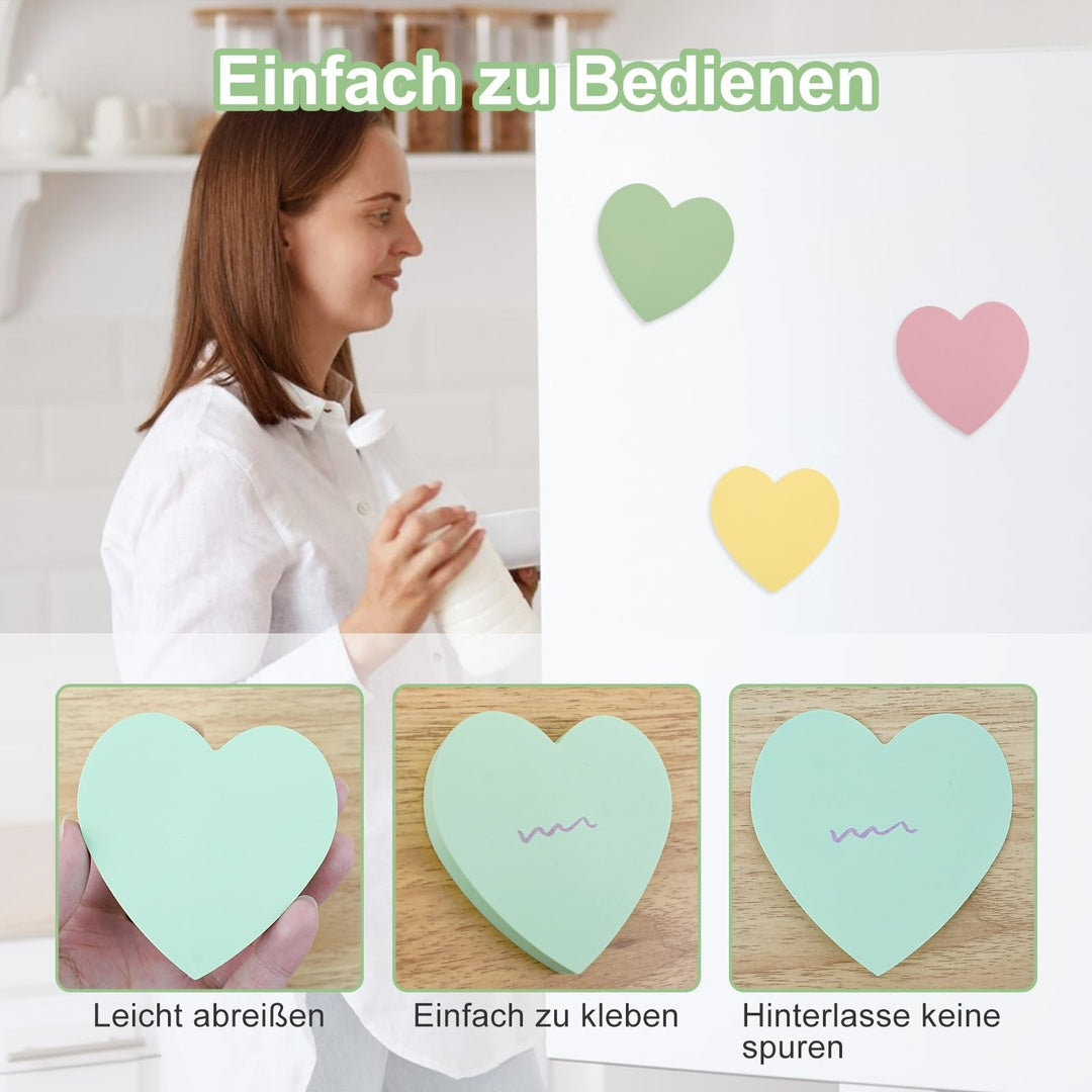 Notas adhesivas en forma de corazon cantidad 800