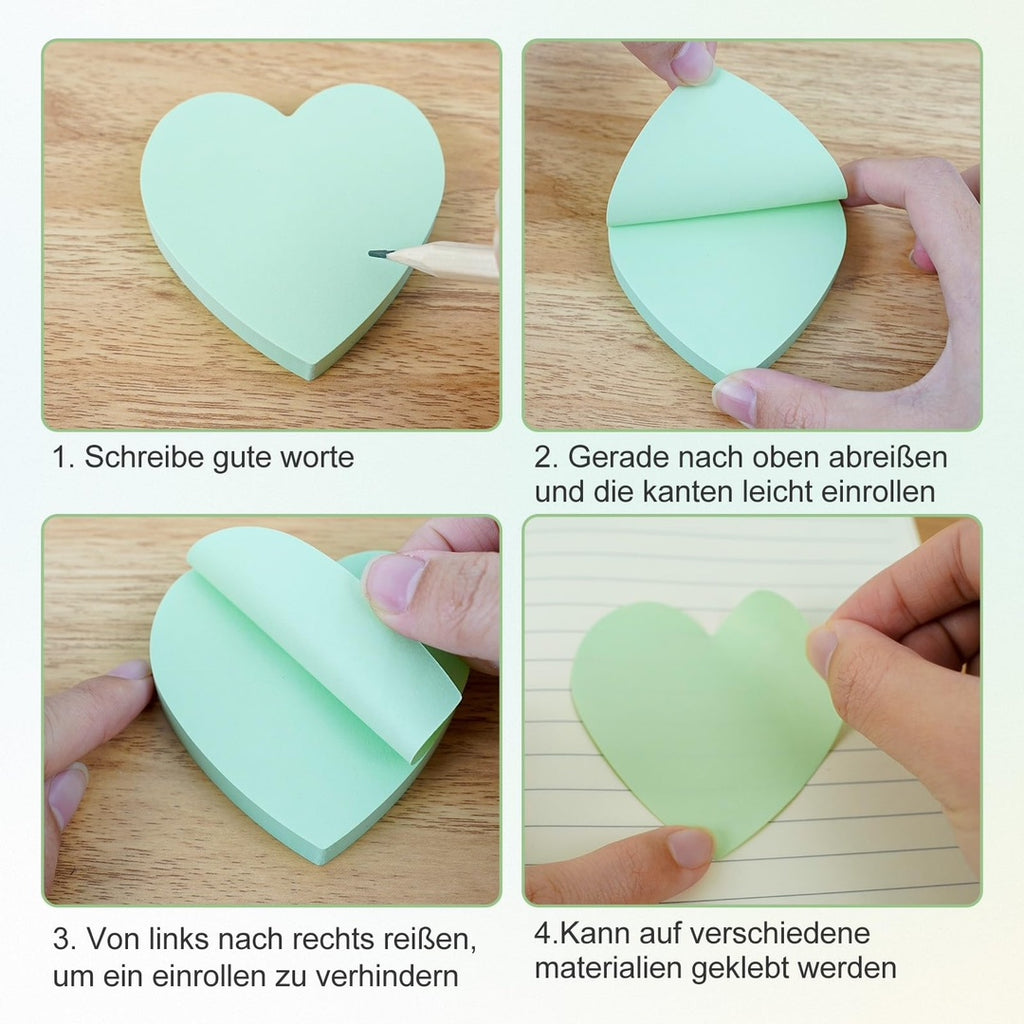 Notas adhesivas en forma de corazon cantidad 800