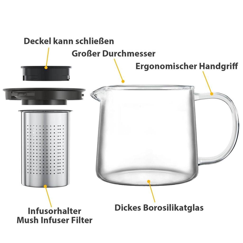 Tetera de vidrio COPOTEA de 1000 ml