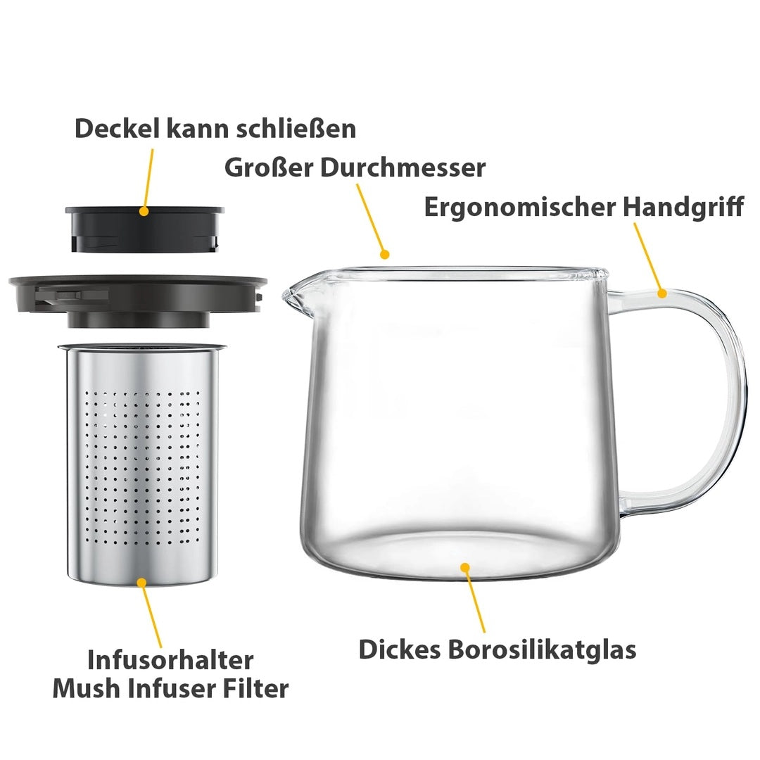 Tetera de vidrio COPOTEA de 1000 ml