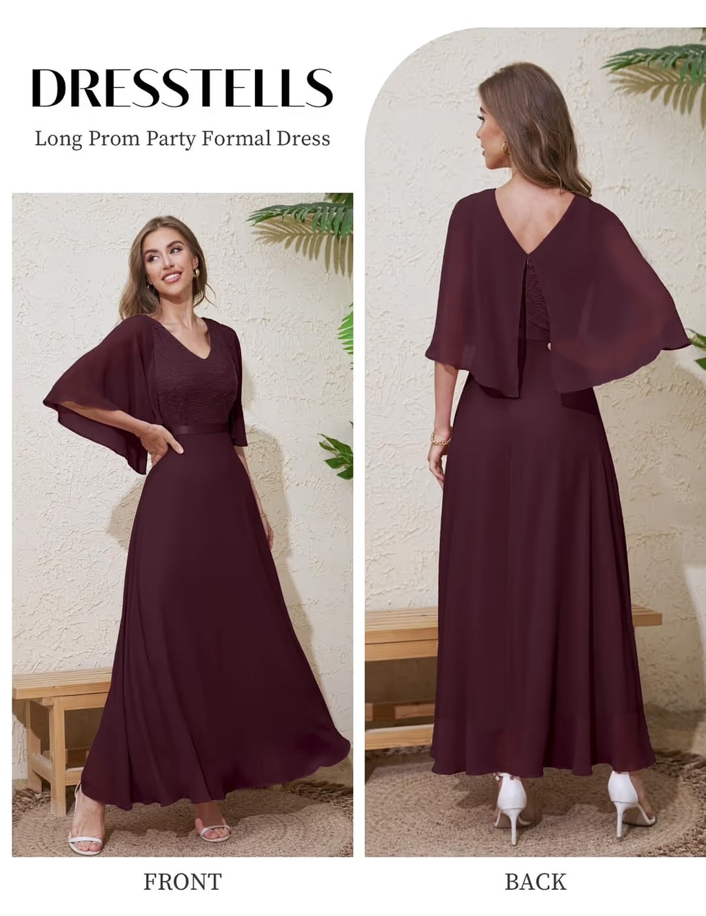 Vestido de Noche Elegante para Mujer DRESSTELLS – Ideal para Bodas y Eventos